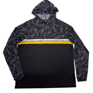 PXG Parsons Xtreme Golf Mens XL Camo Performance Hoodie Black Yellow MF24AT02-02
